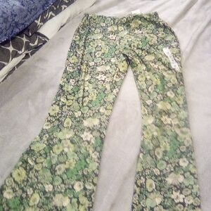 Zara Green Floral Pants